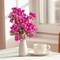 30 Inch Silk Bougainvillea Artificial Flowers,UV Resistant,Pack of 10 pcs, 30 Branch, Faux Flower Stems,Fake Bougainvillea Vines, Using for Wedding & Porch & Home & Party & Garden Decor(Purple Red)
